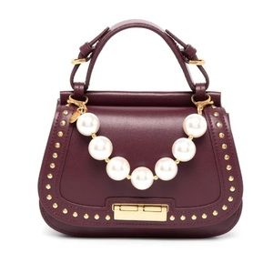 Zac Posen Chantelle studded saddle bag.
